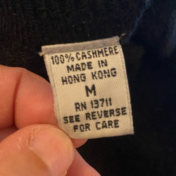 Lord & Taylor Medium Black Turtleneck Cashmere Dress Minimalist Neutral Office - Picture 3 of 13